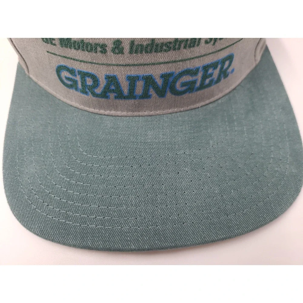 Vintage Grainger GE Motors & Industrial Systems‎ Snapback Hat Cap Men Women Gray